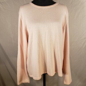 Orvis Pink Cotton Sweater, Size L
